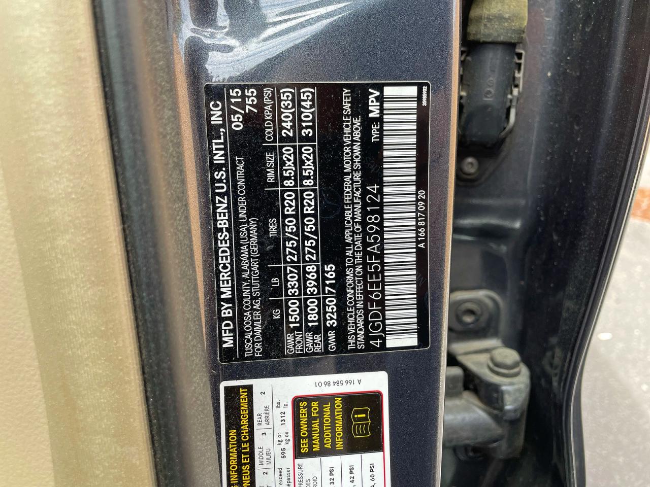 2015 Mercedes-benz Gl 450 4matic Gray vin: 4JGDF6EE5FA598124