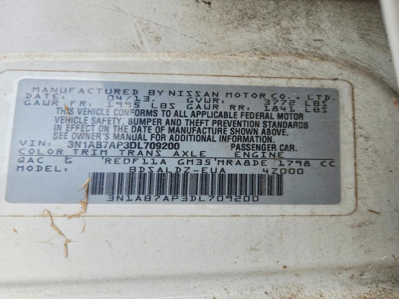 2013 Nissan Sentra S White vin: 3N1AB7AP3DL709200