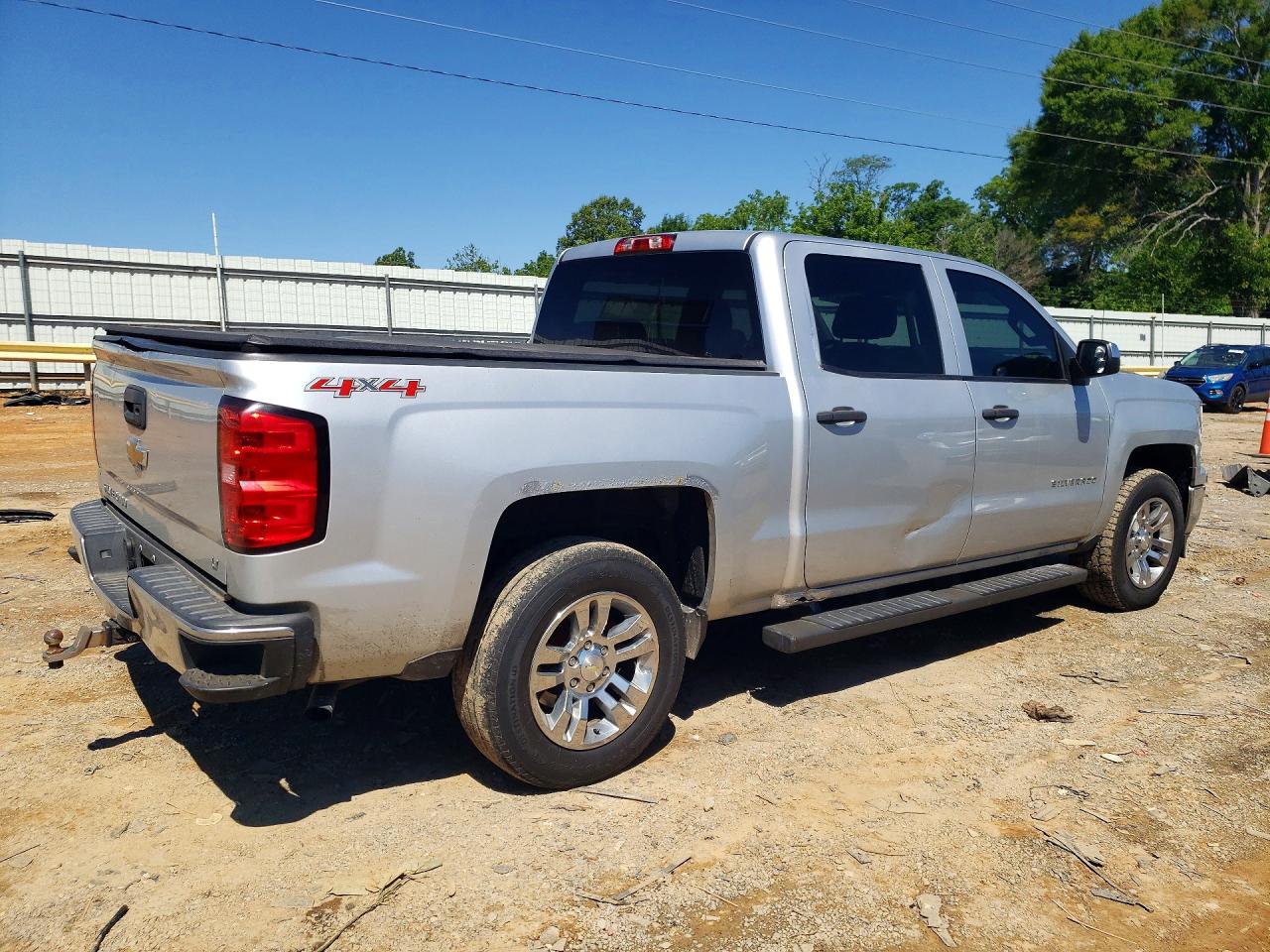 2014 Chevrolet Silverado K1500 Lt Silver vin: 3GCUKREC3EG540593