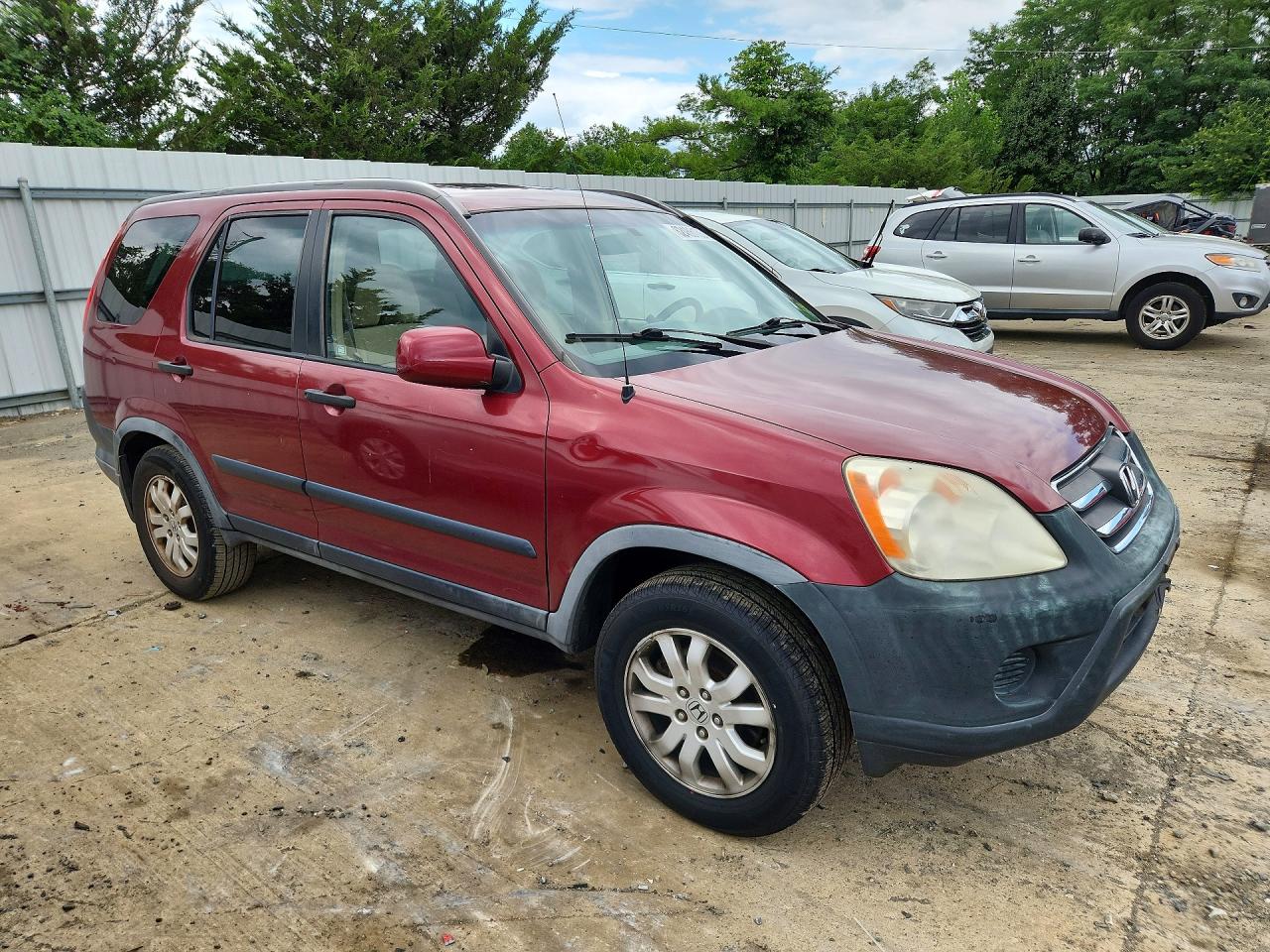 2006 Honda Cr-v Ex Burgundy vin: JHLRD78846C024455