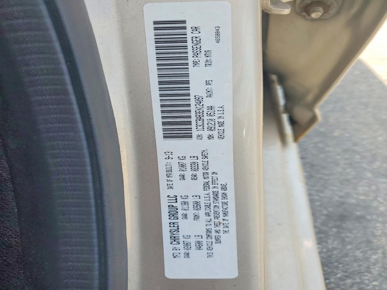 2014 Chrysler 200 Lx Beige vin: 1C3CCBAB3EN124097