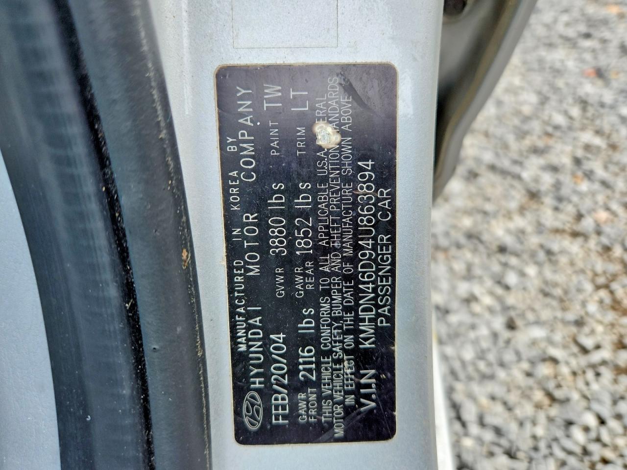 2004 Hyundai Elantra Gls Серебряный vin: KMHDN46D94U863894