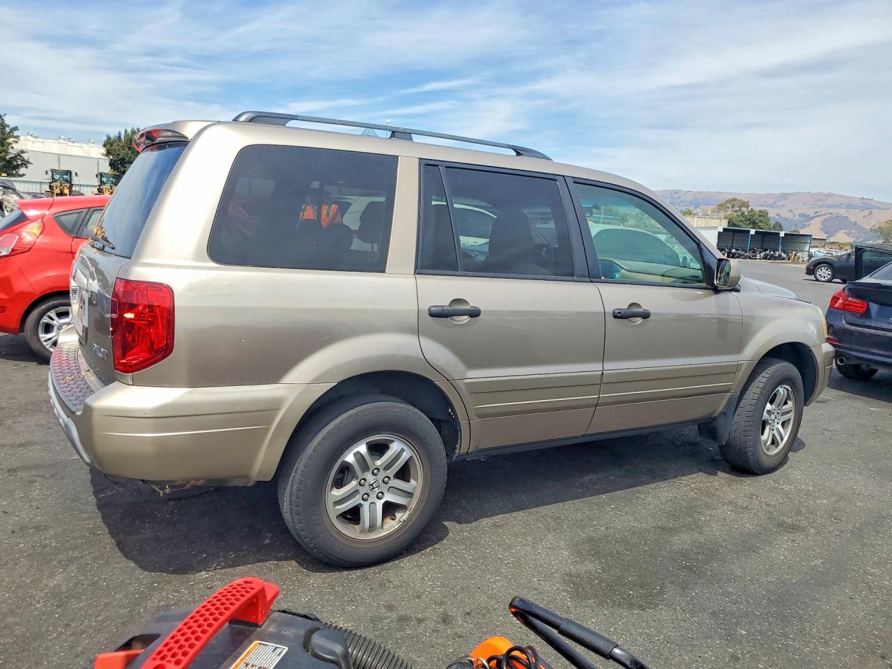 2004 Honda Pilot Ex Brown vin: 2HKYF18464H616678