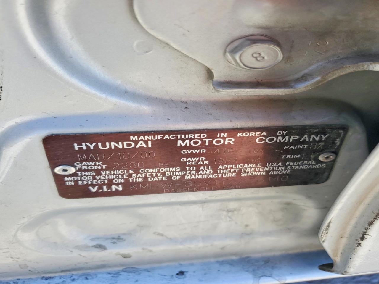 2000 Hyundai Sonata Gls Silver vin: KMHWF35V1YA276140