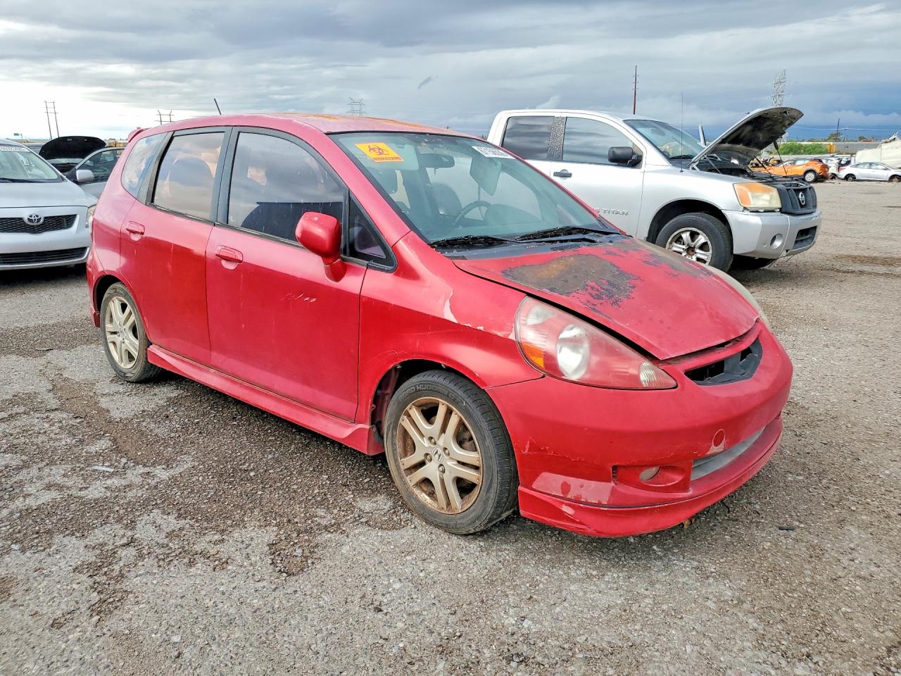 2008 Honda Fit Sport Red vin: JHMGD386X8S038556