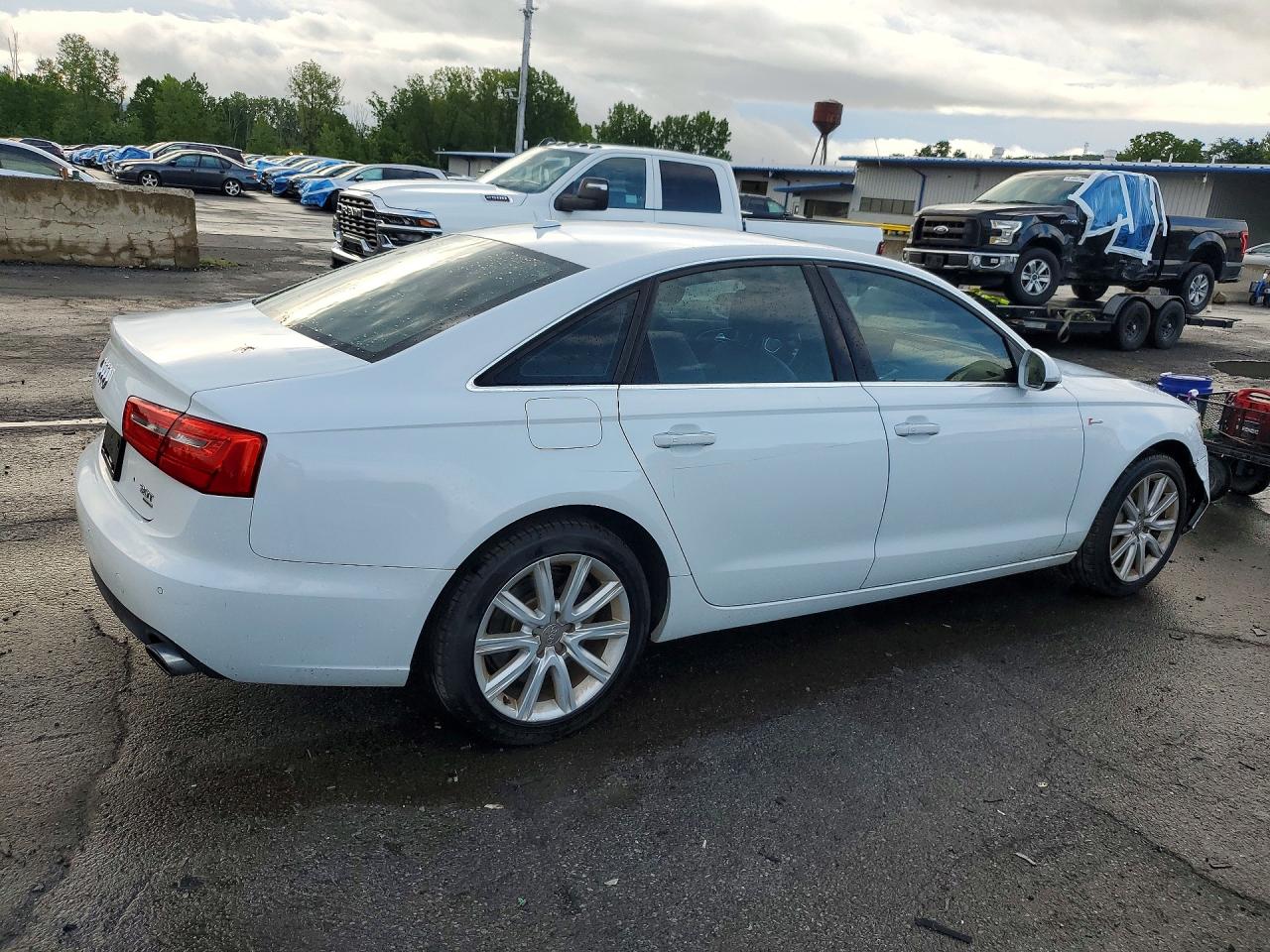 2013 Audi A6 Premium Plus White vin: WAUGGAFC9DN044179