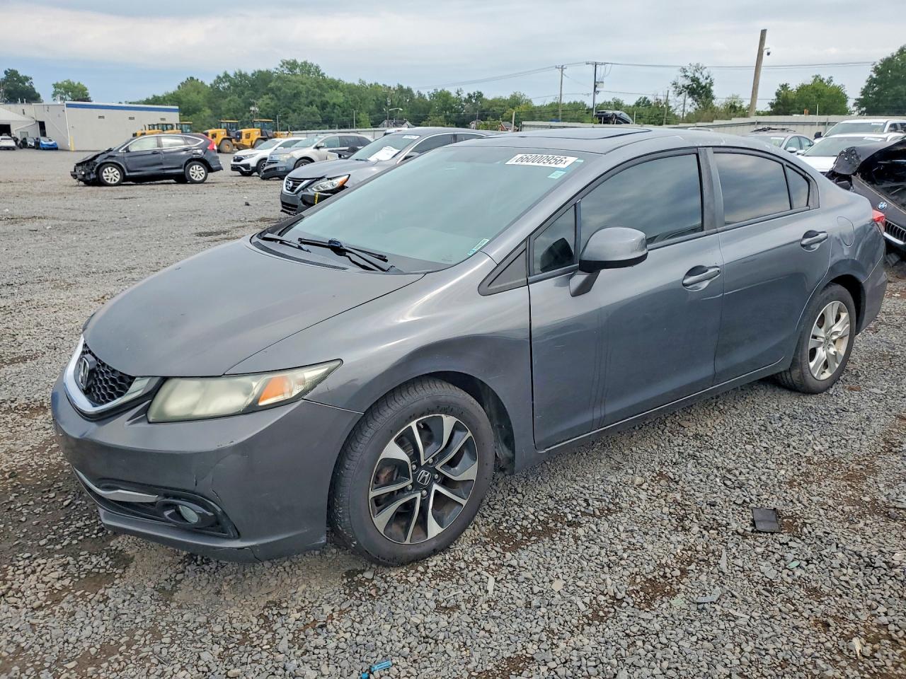 2013 Honda Civic Exl Gray vin: 19XFB2F99DE213547