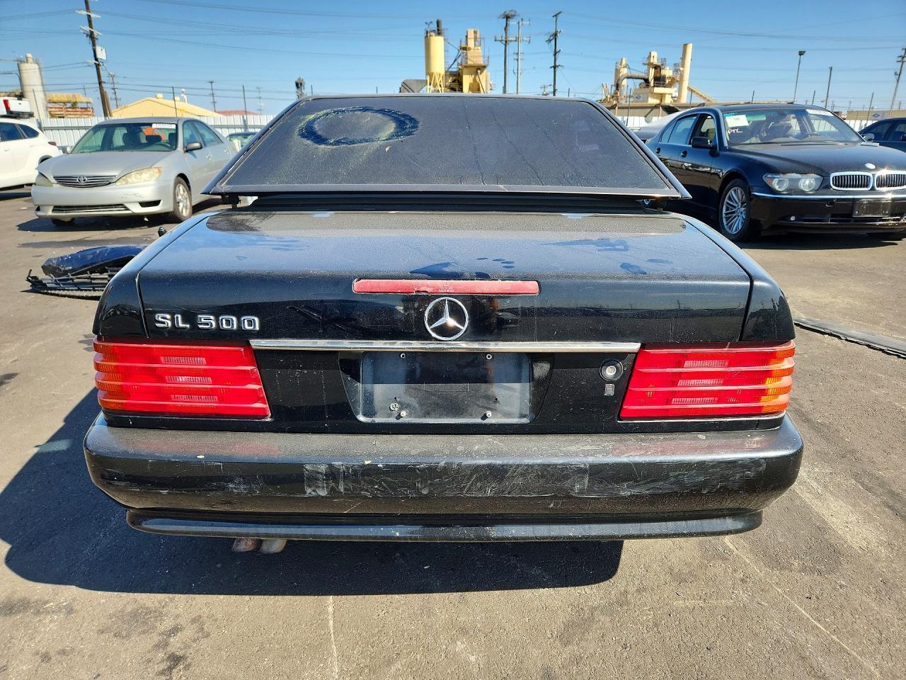 1991 Mercedes-benz 500 Sl Black vin: WDBFA66E2MF018840