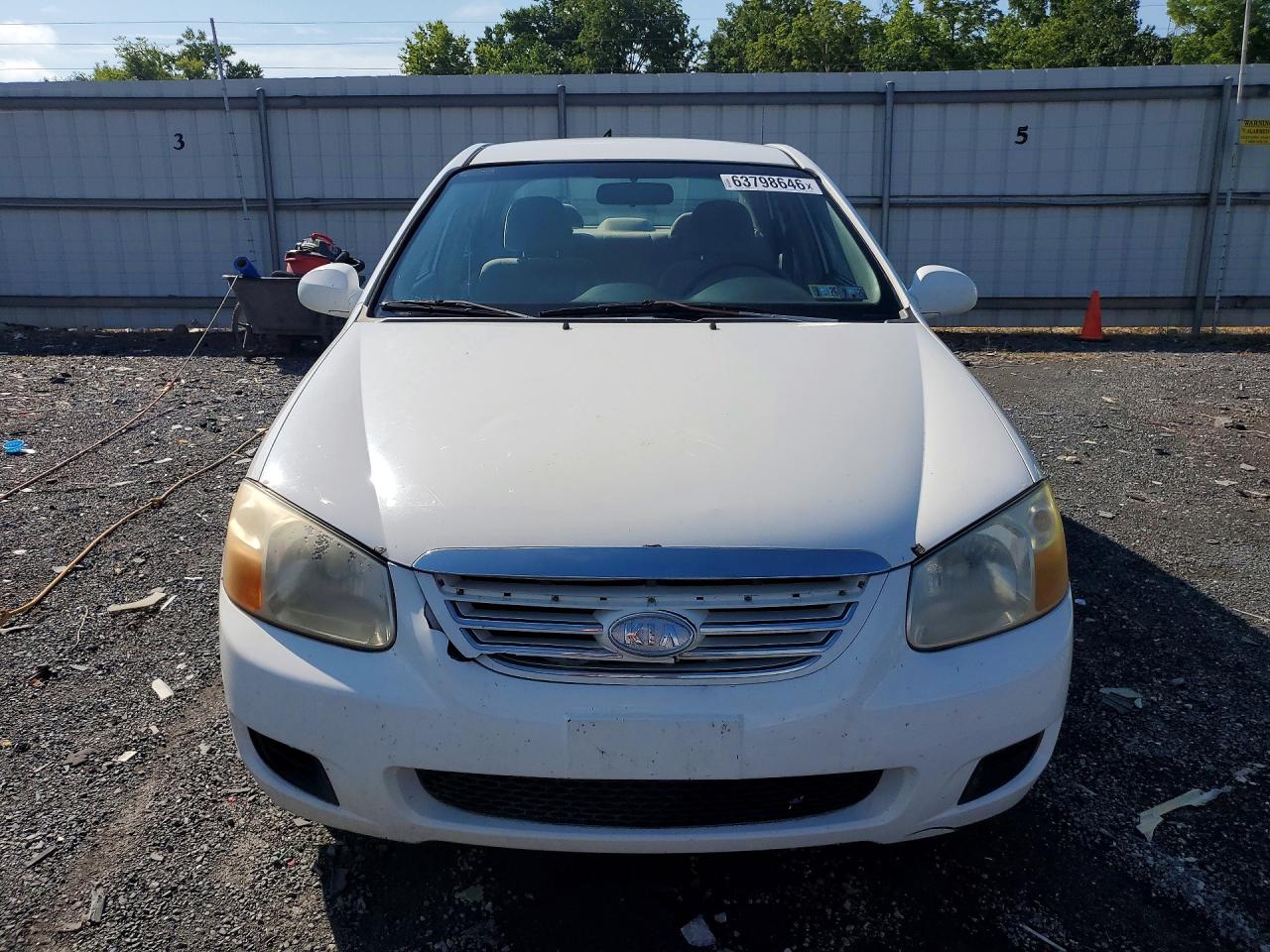 2007 Kia Spectra Lx White vin: KNAFE121275451335
