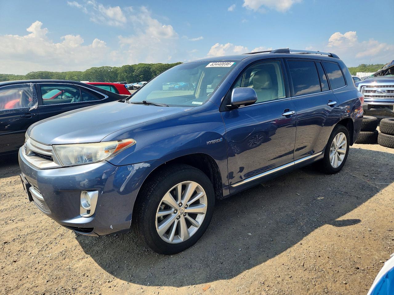 2013 Toyota Highlander Hybrid Limited Blue vin: JTEDC3EH8D2013108