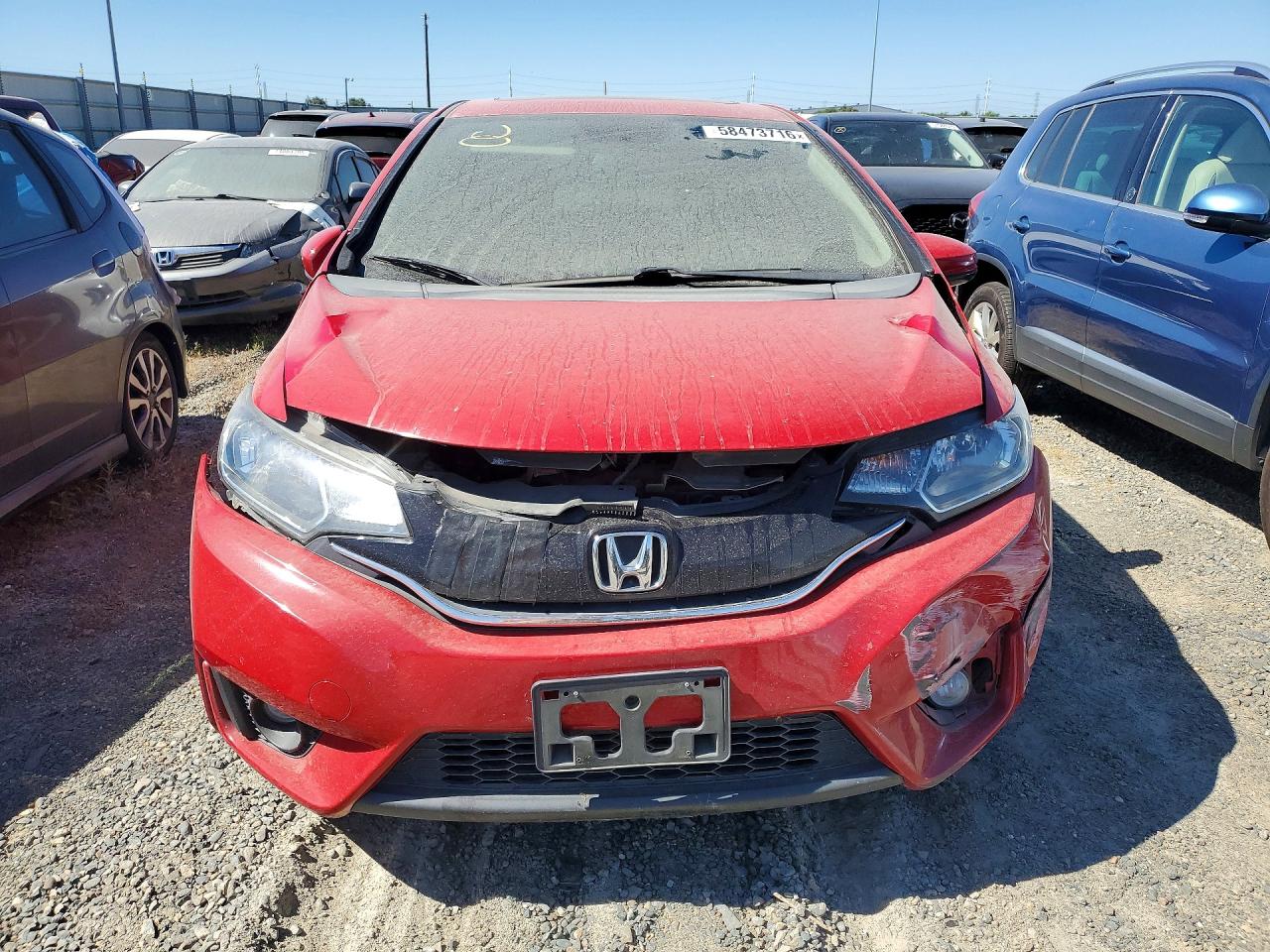 2015 Honda Fit Ex Red vin: 3HGGK5H89FM773492
