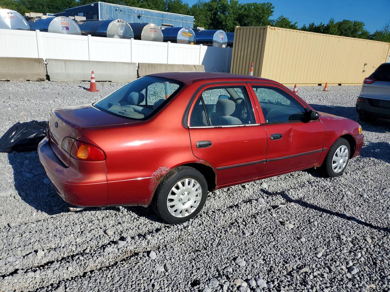 2001 Toyota Corolla Ce Red vin: 2T1BR12E01C432804