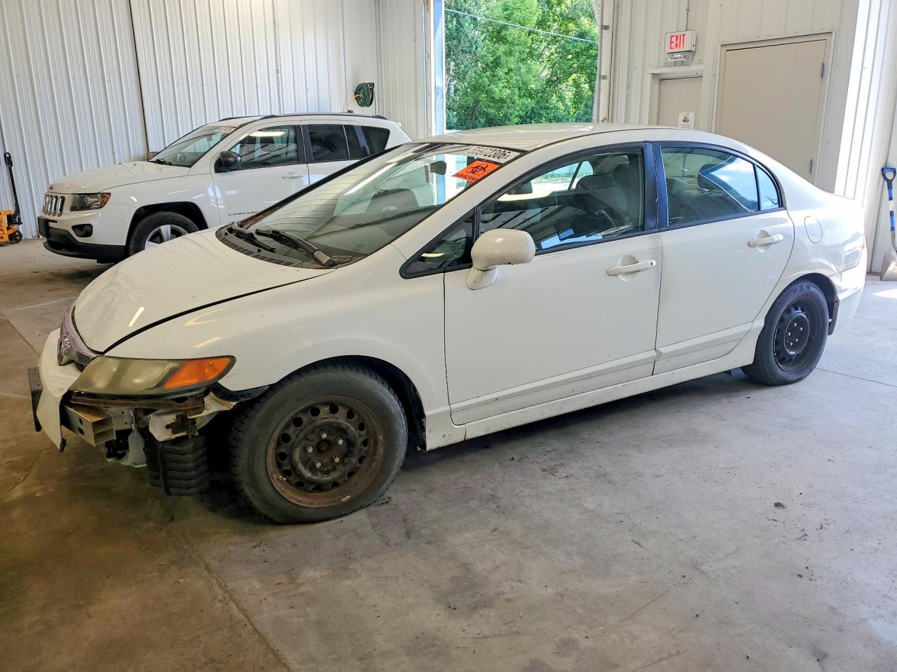 2006 Honda Civic Lx White vin: 1HGFA16576L021386