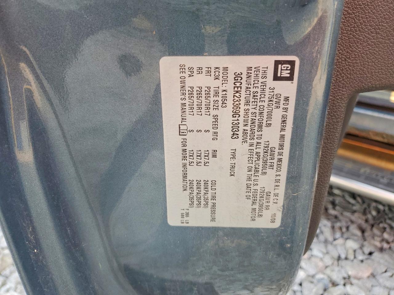 2009 Chevrolet Silverado K1500 Lt Blue vin: 3GCEK23369G130343