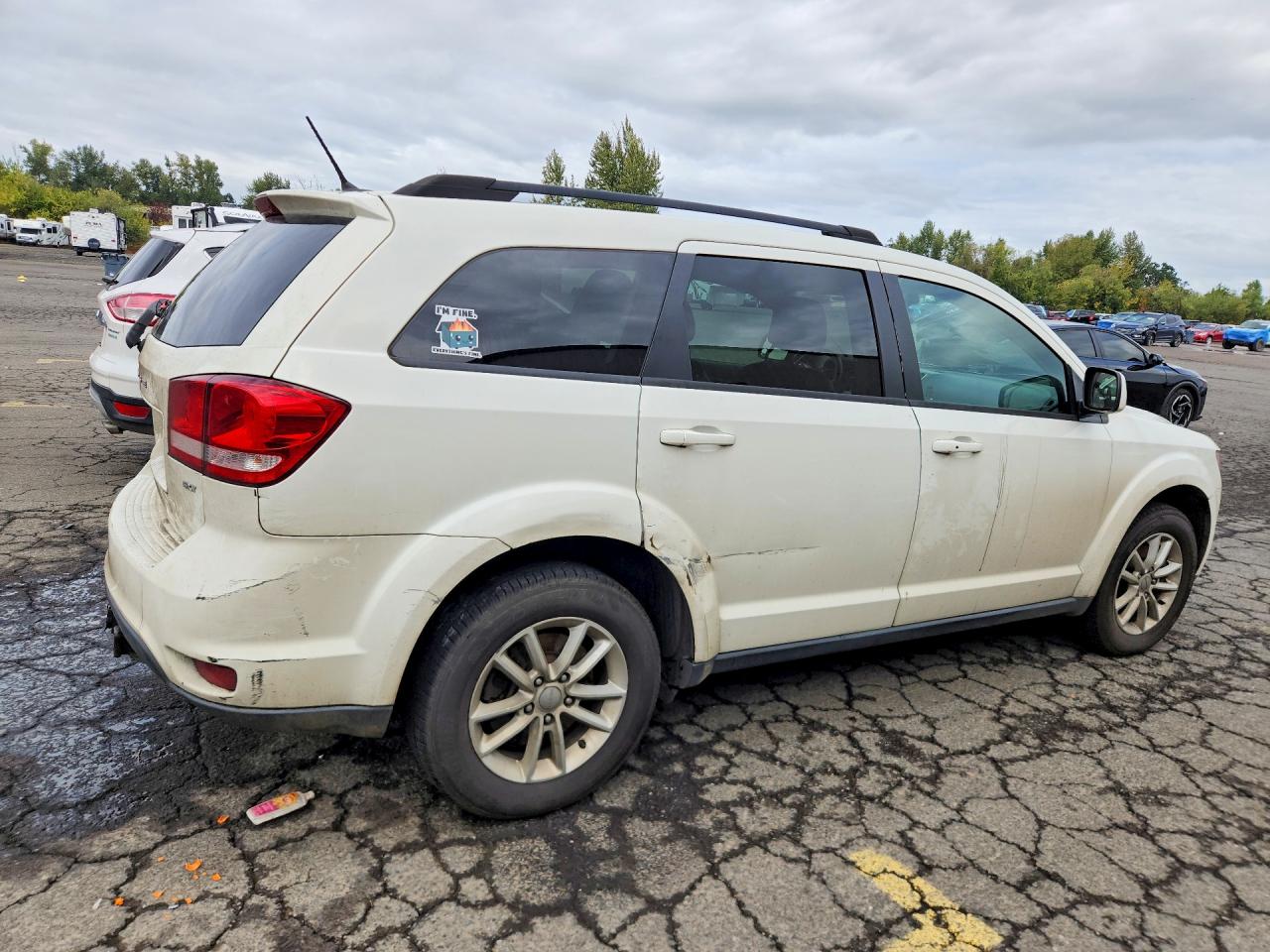 2014 Dodge Journey Sxt White vin: 3C4PDDBG8ET167916