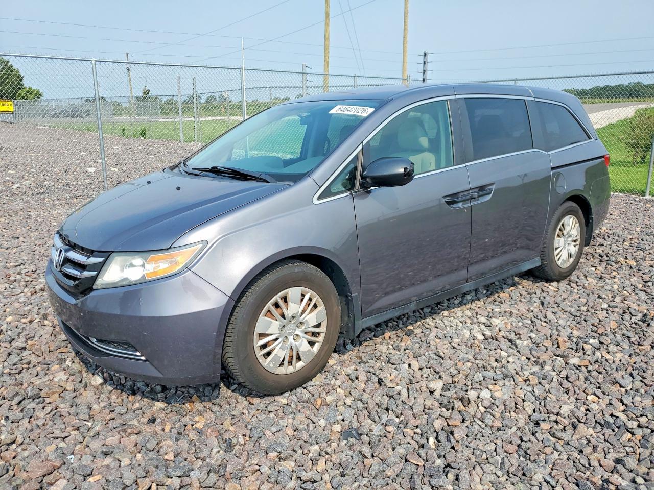 2015 Honda Odyssey Lx Gray vin: 5FNRL5H20FB051073