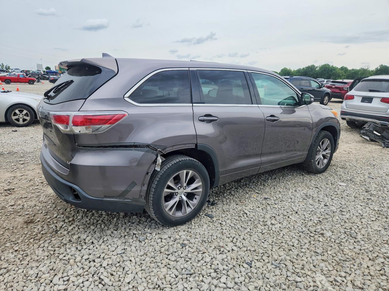 2014 Toyota Highlander Le Plus Gray vin: 5TDZKRFH8ES014915