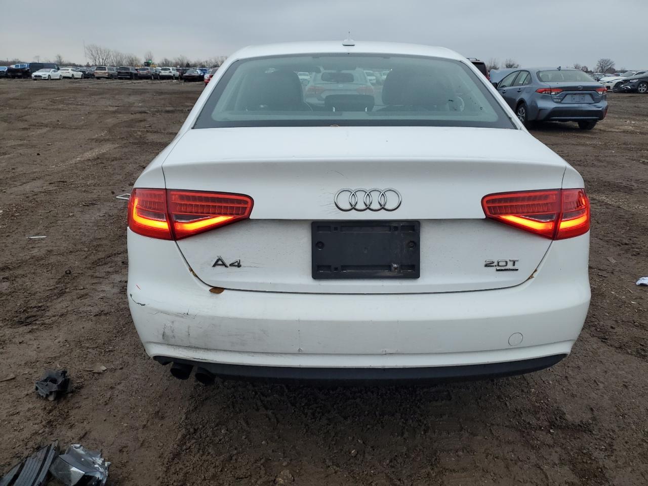 2013 Audi A4 Premium White vin: WAUBFAFL5DN023407