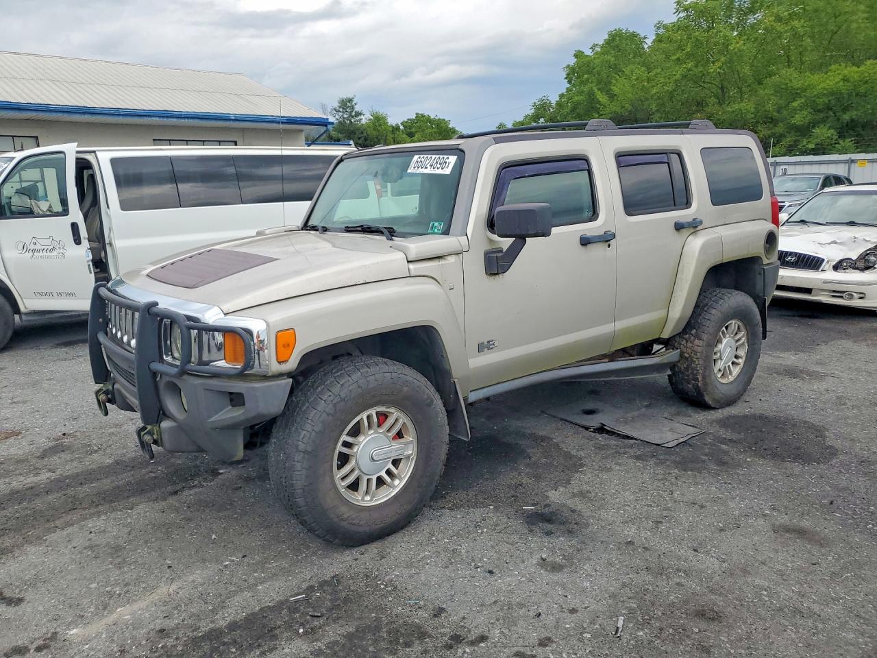 2007 Hummer H3 Gray vin: 5GTDN13E778114047