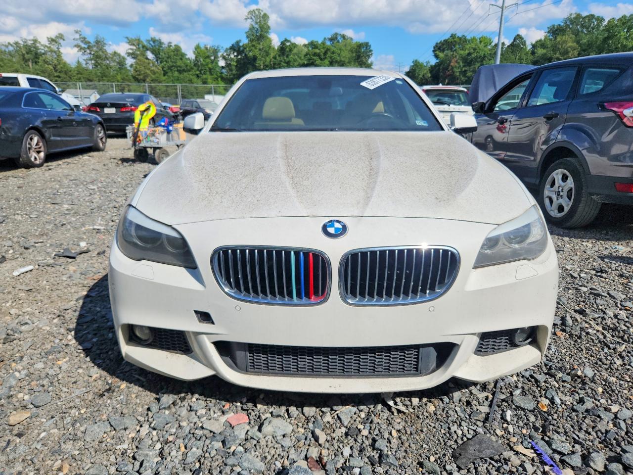 2013 Bmw 528 Xi White vin: WBAXH5C55DDW13433