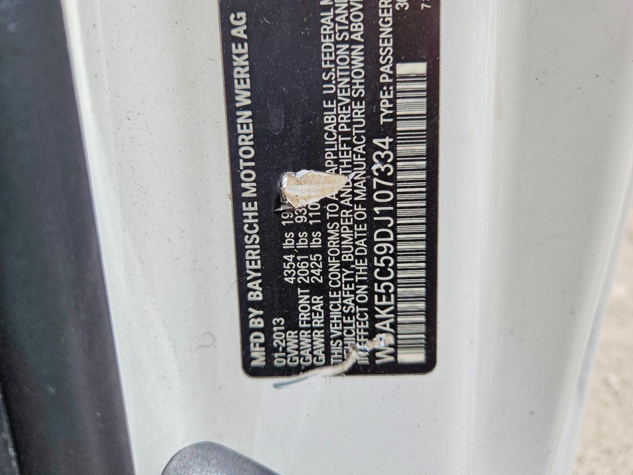 2013 Bmw 328 I Sulev White vin: WBAKE5C59DJ107334