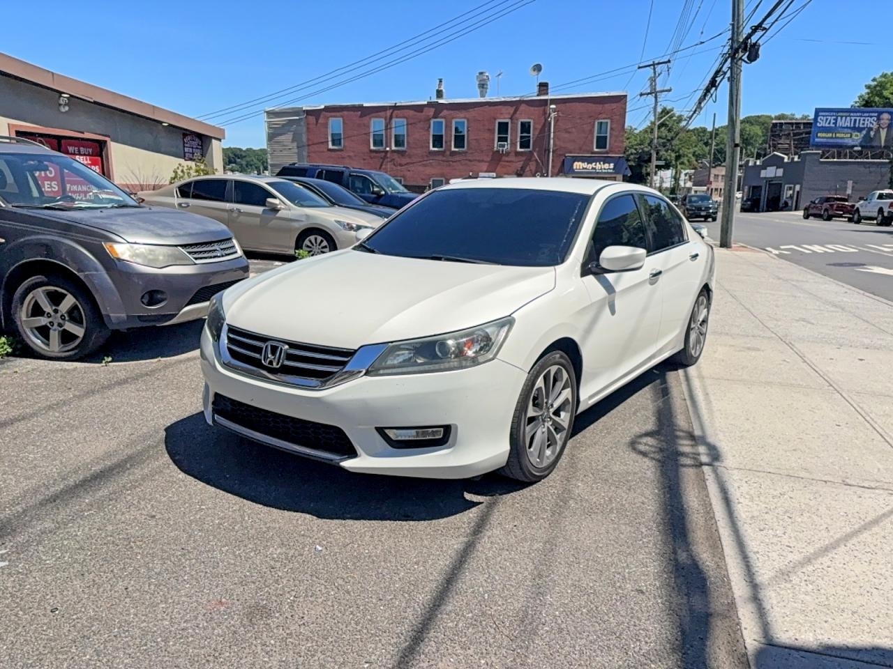 2014 Honda Accord Sport White vin: 1HGCR2F55EA261371