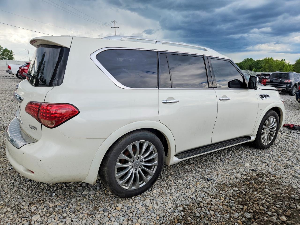 2015 Infiniti Qx80 Base White vin: JN8AZ2NE5F9085453