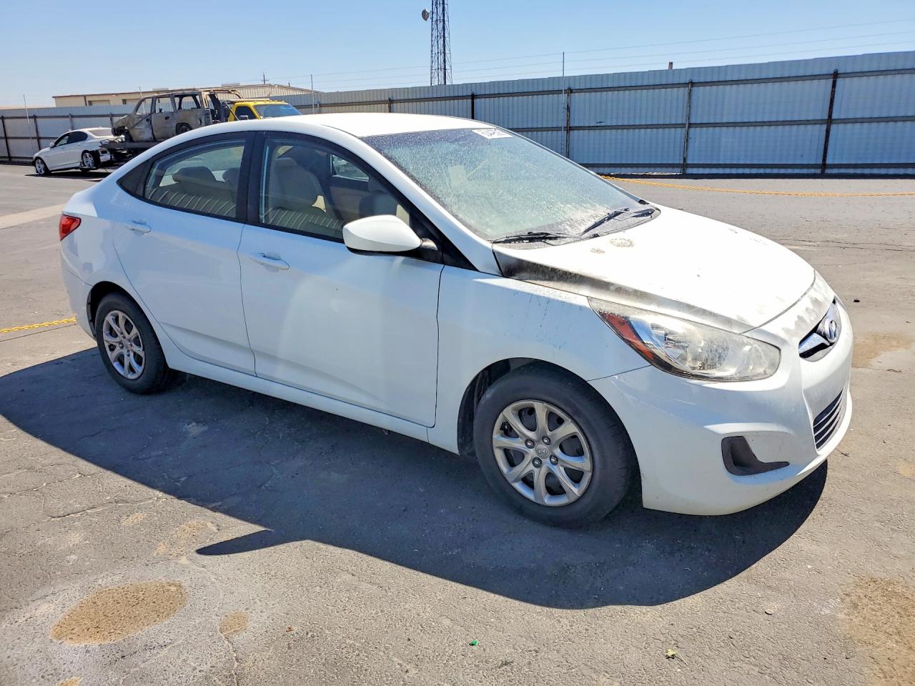 2014 Hyundai Accent Gls White vin: KMHCT4AE6EU598094