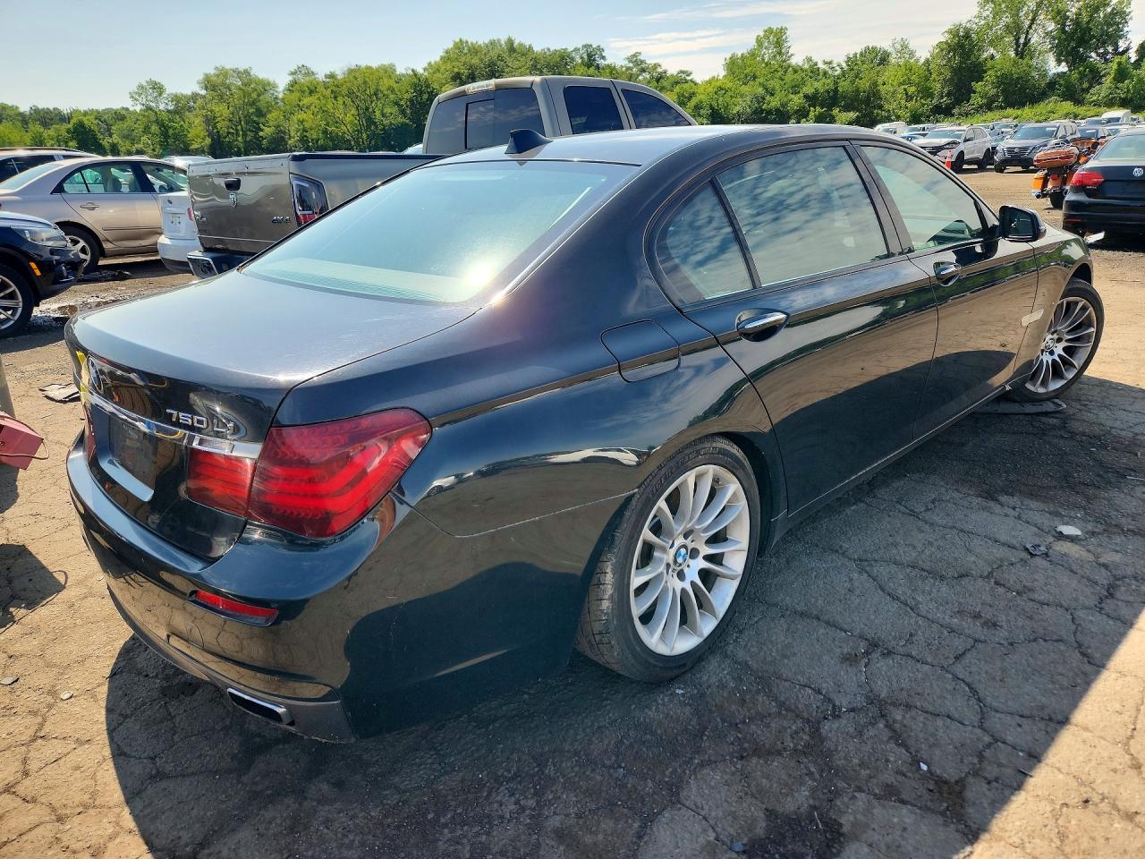 2013 Bmw 750 Lxi Black vin: WBAYF8C58DD139716