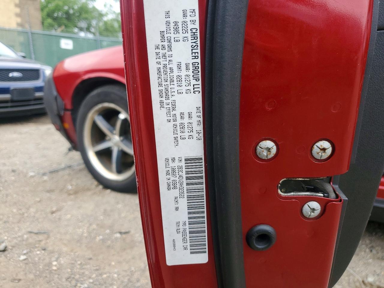 2010 Dodge Challenger Se Red vin: 2B3CJ4DV2AH323522