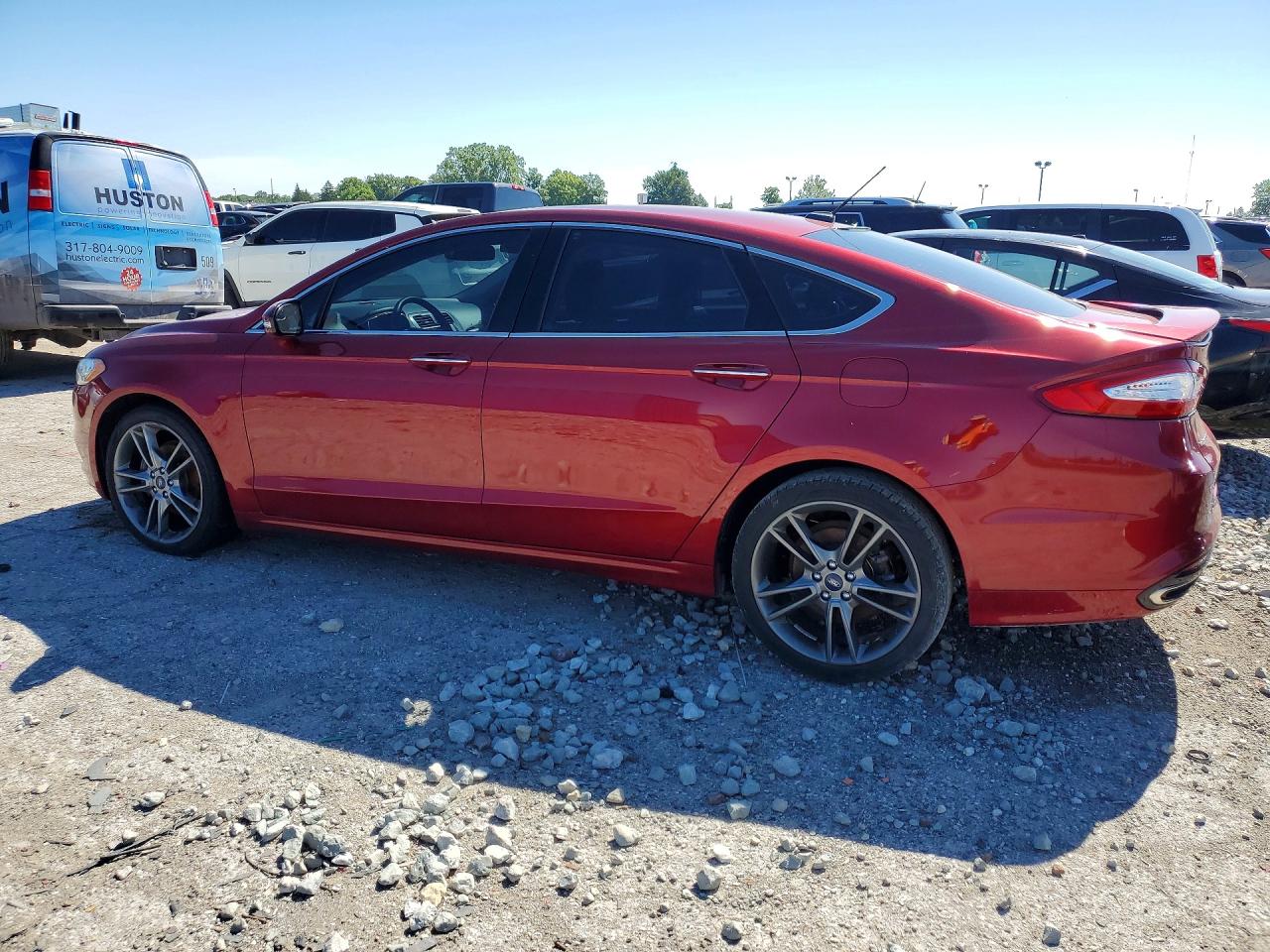2015 Ford Fusion Titanium Red vin: 3FA6P0D94FR168365
