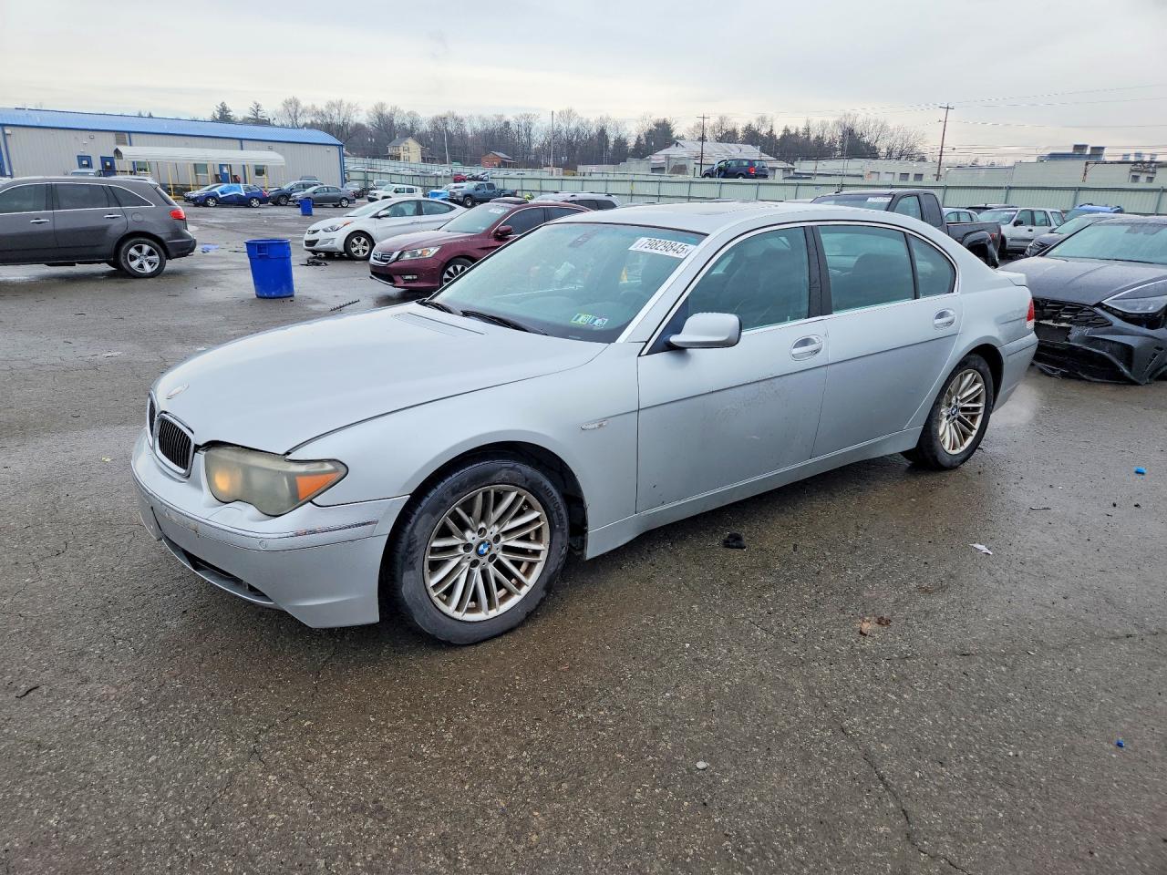 2005 Bmw 745 Li Silver vin: WBAGN63595DS60839