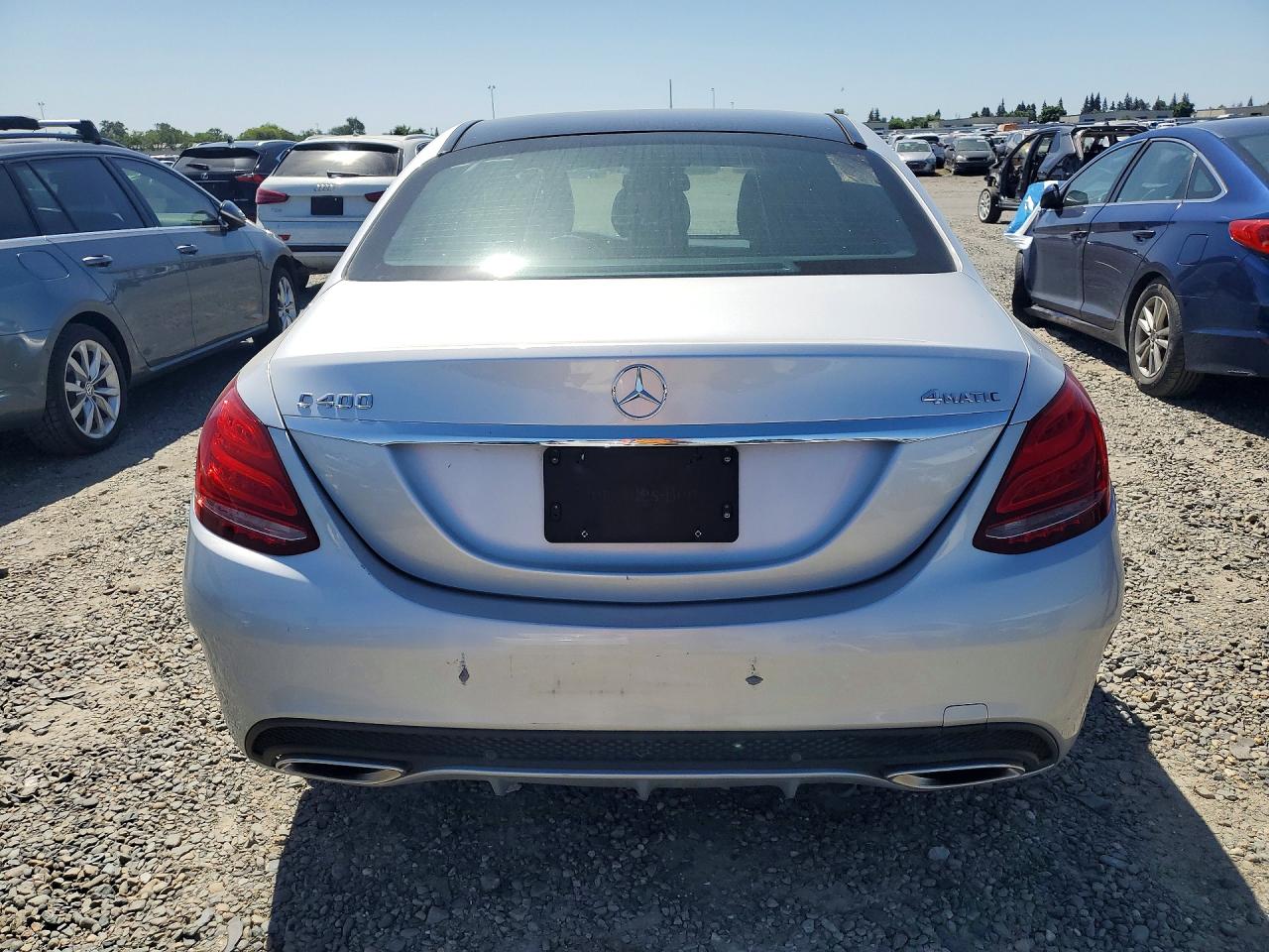 2015 Mercedes-benz C 400 4matic Silver vin: 55SWF6GB2FU035795