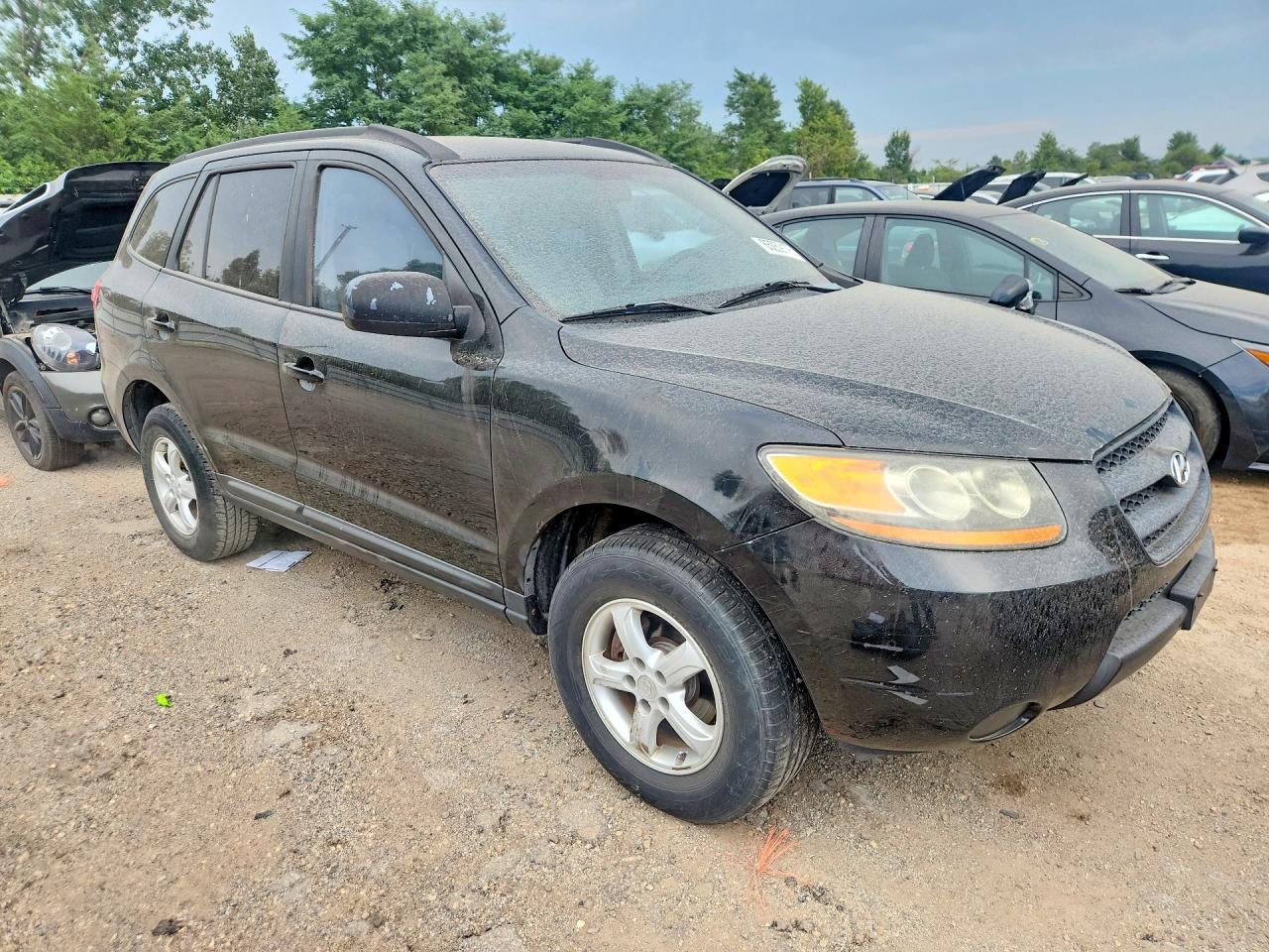 2008 Hyundai Santa Fe Gls Black vin: 5NMSG13D38H157655