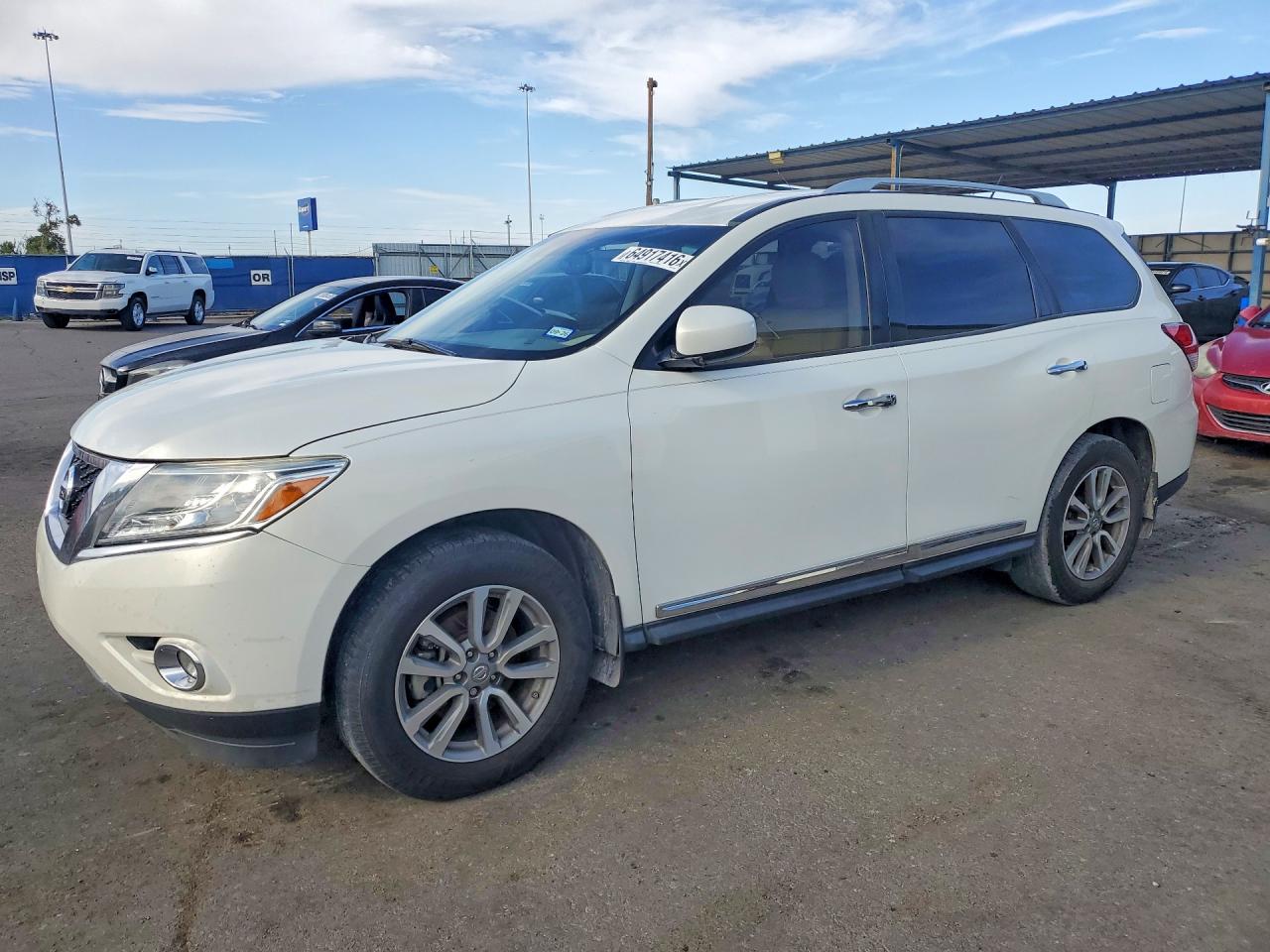 2014 Nissan Pathfinder Sl White vin: 5N1AR2MN4EC637700