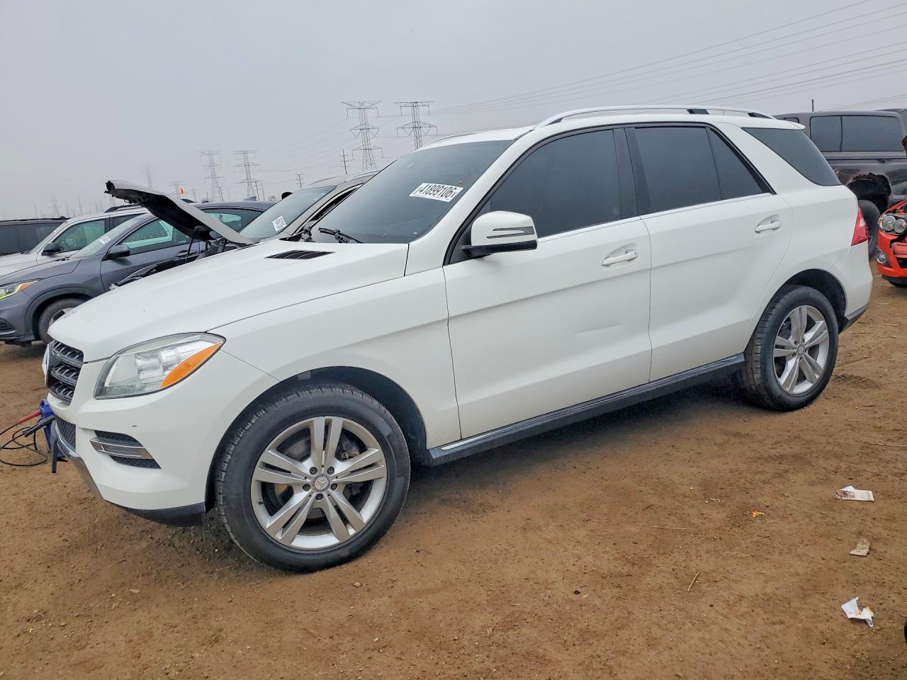 2014 Mercedes-benz Ml 350 4matic White vin: 4JGDA5HB7EA395552