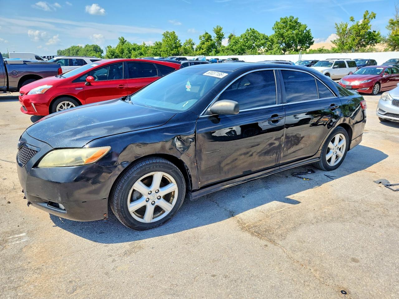 2007 Toyota Camry Se V6 Black vin: 4T1BK46K27U521125