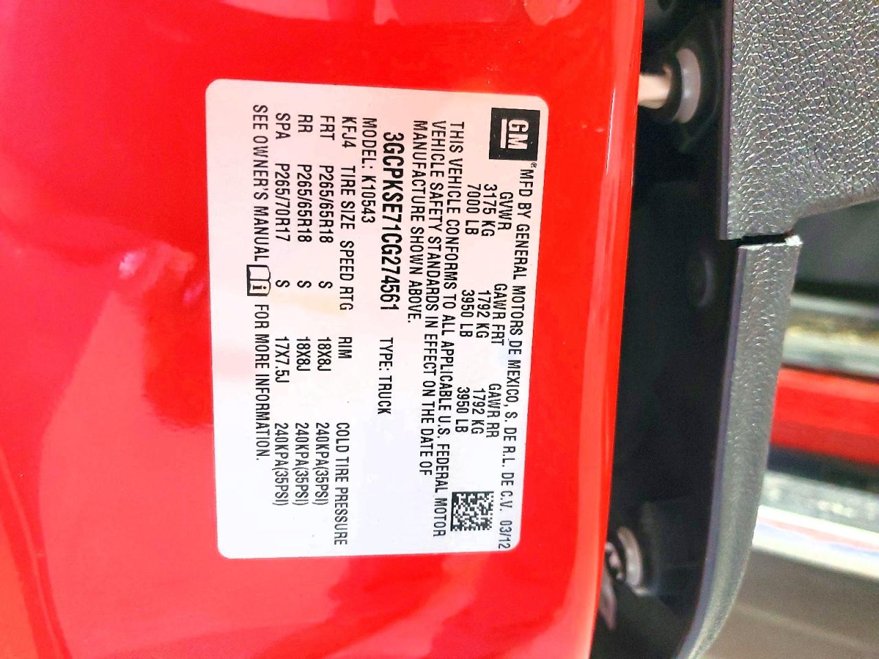 2012 Chevrolet Silverado K1500 Lt Red vin: 3GCPKSE71CG274561