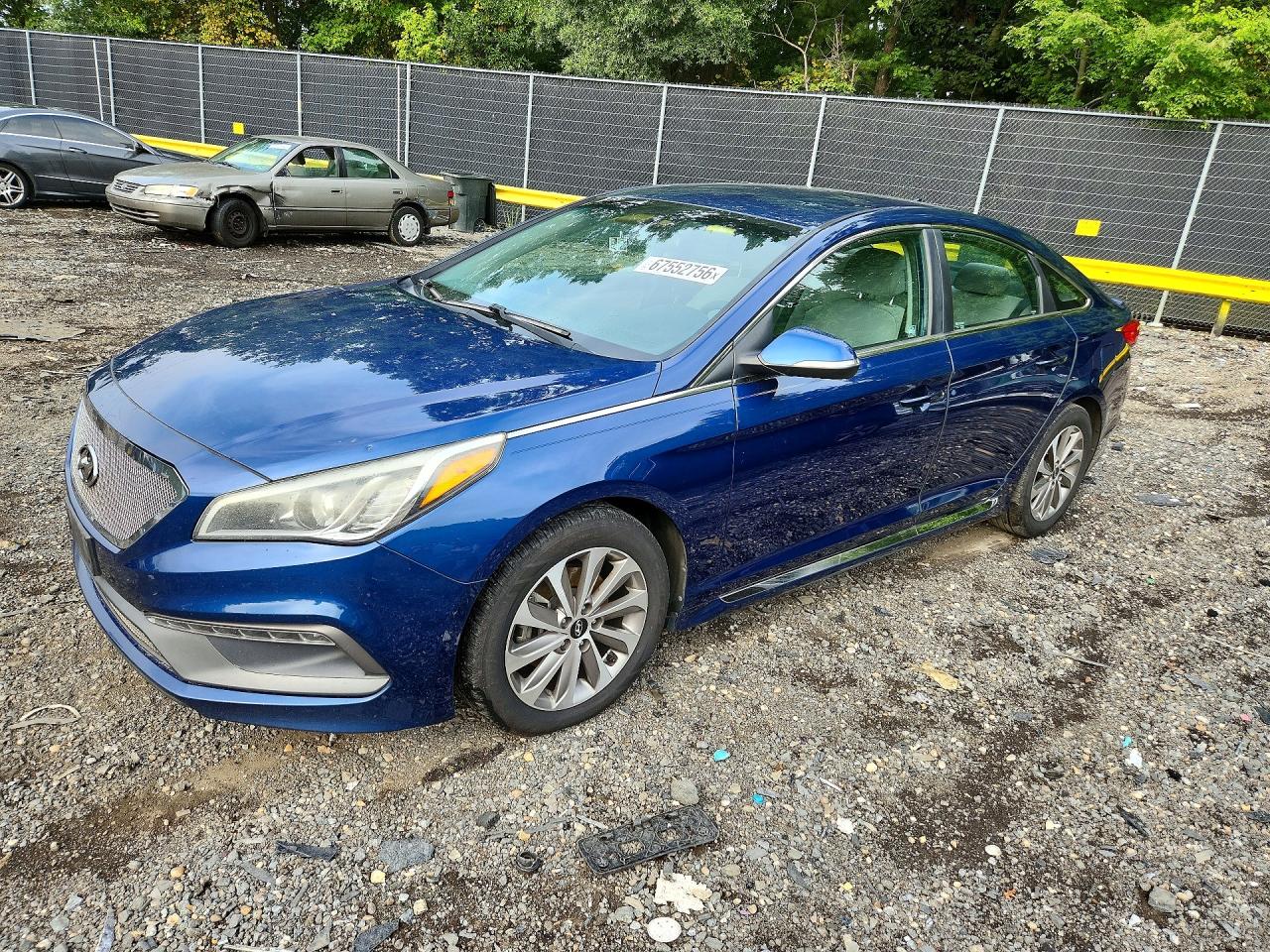 2015 Hyundai Sonata Sport Blue vin: 5NPE34AF8FH028373