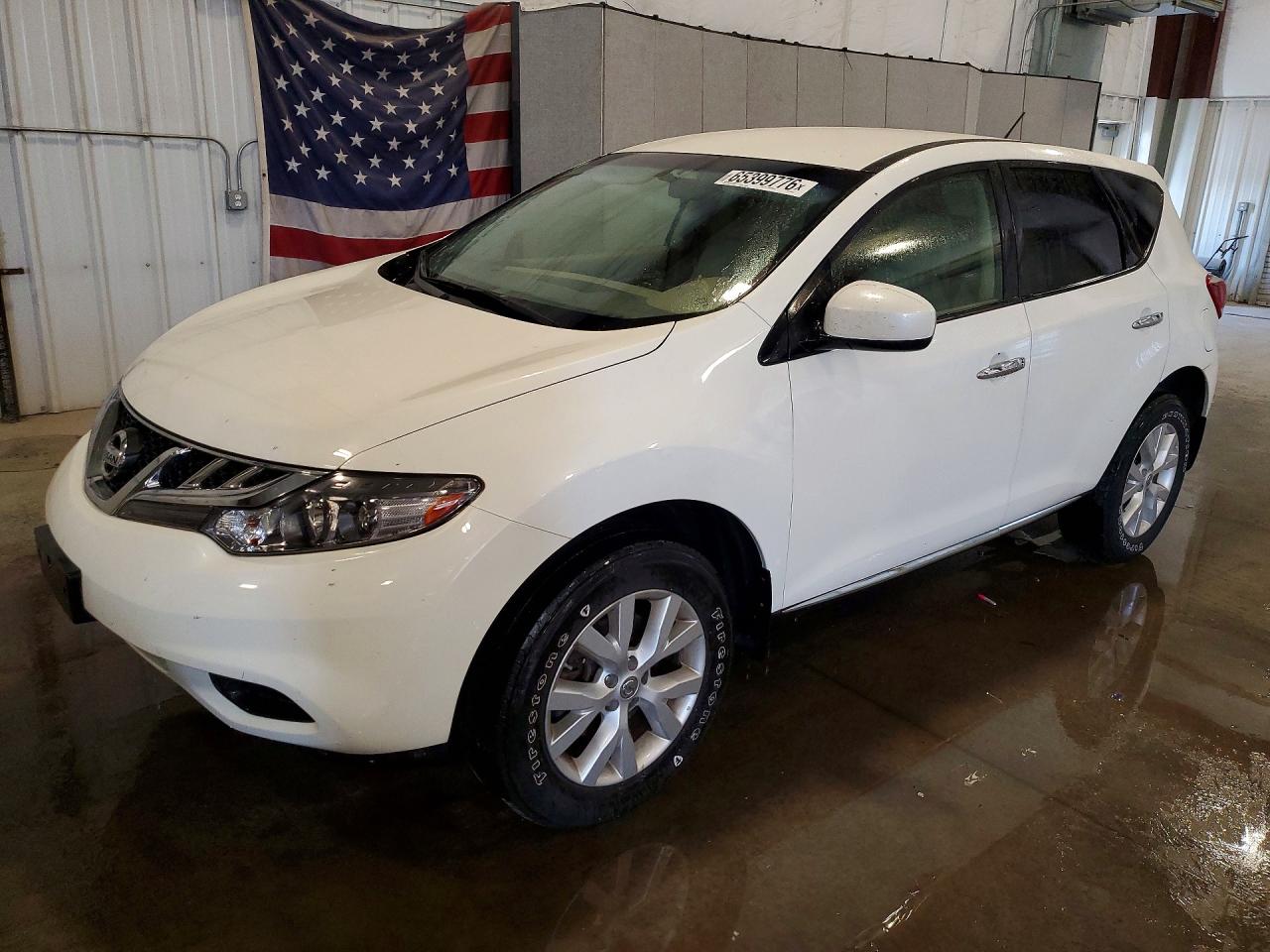 2013 Nissan Murano S White vin: JN8AZ1MW1DW309045