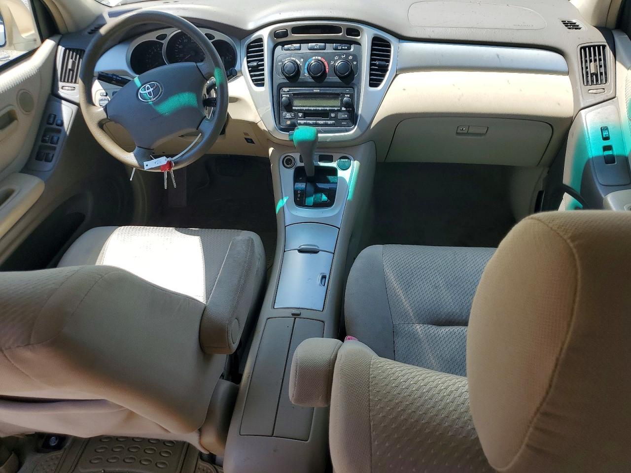 2007 Toyota Highlander Base Gold vin: JTEDD21A270166339