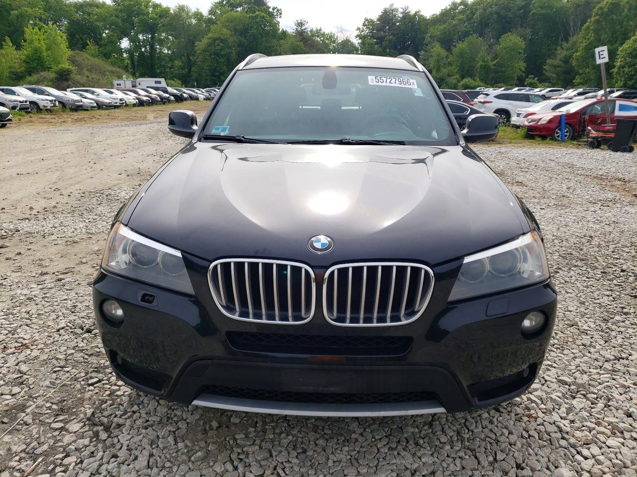 2012 Bmw X3 Xdrive28i Black vin: 5UXWX5C50CL719485