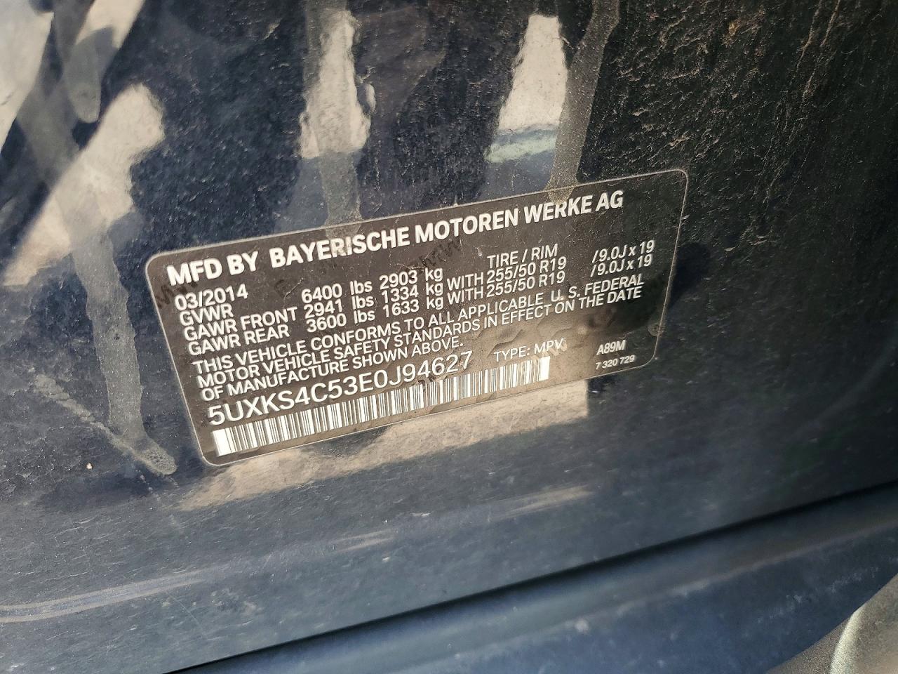 2014 Bmw X5 Xdrive35d Blue vin: 5UXKS4C53E0J94627