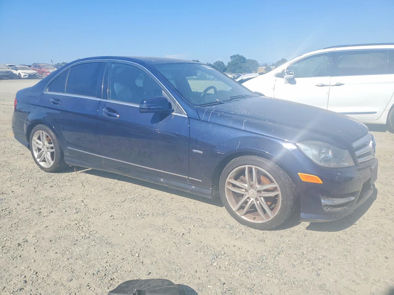 2012 Mercedes-benz C 250 Blue vin: WDDGF4HB2CA615826