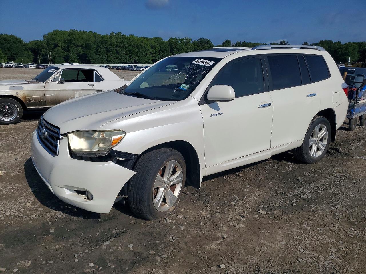 2009 Toyota Highlander Limited White vin: JTEDS42A792092827