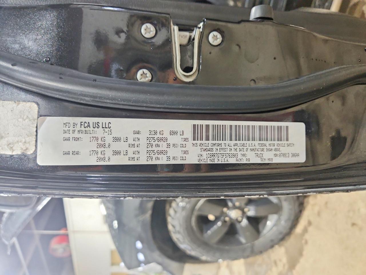 2015 Ram 1500 Slt Charcoal vin: 1C6RR7GT5FS763903