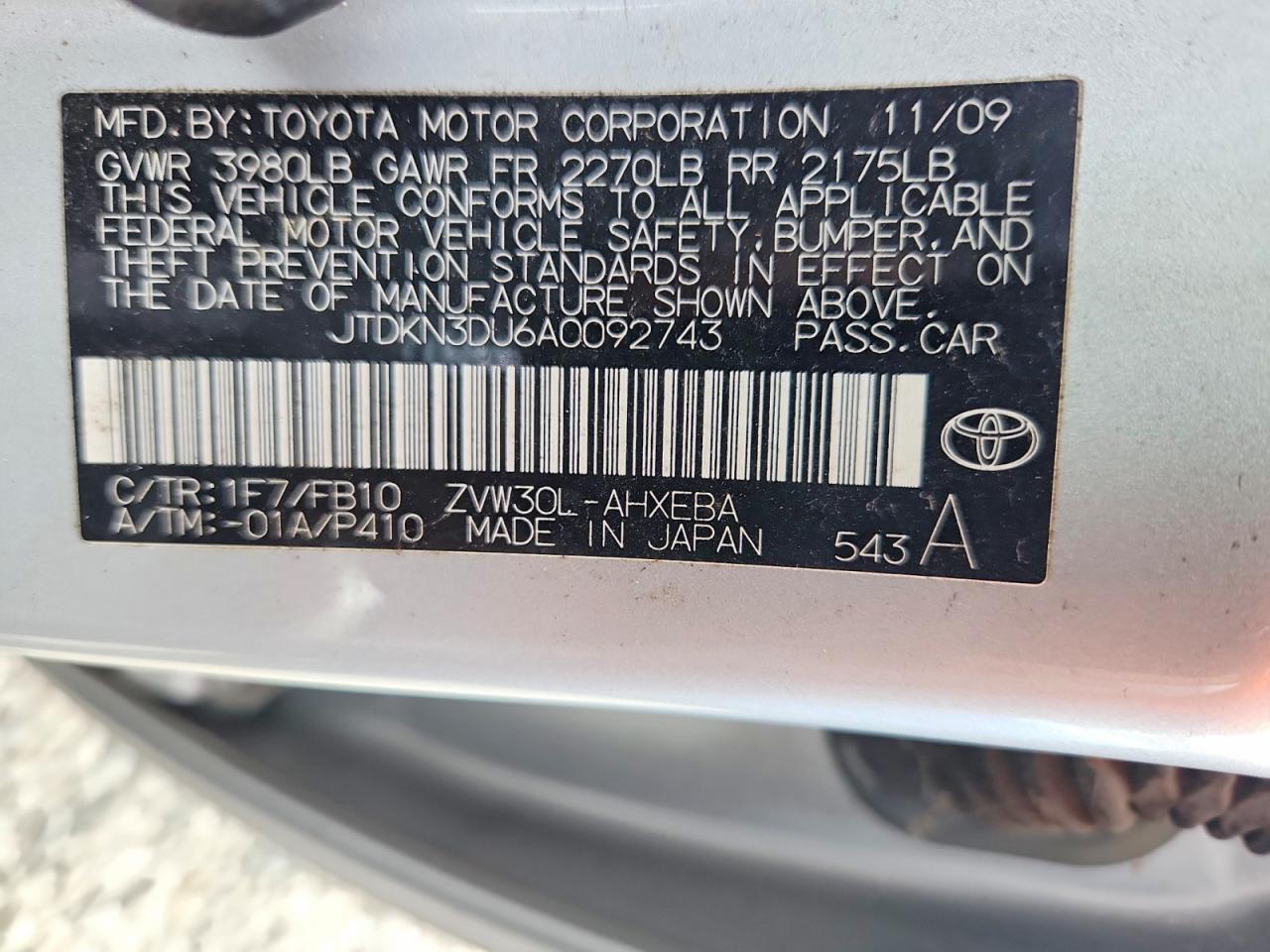 2010 Toyota Prius Ii Silver vin: JTDKN3DU6A0092743