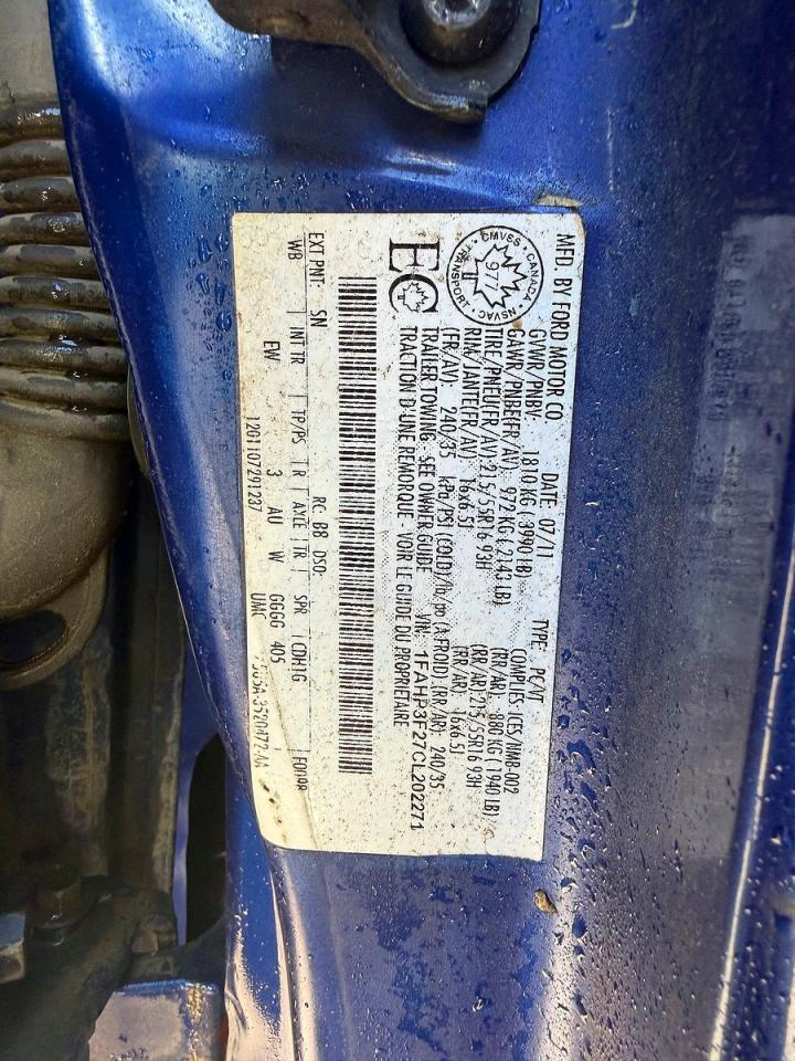 2012 Ford Focus Se Синий vin: 1FAHP3F27CL202271