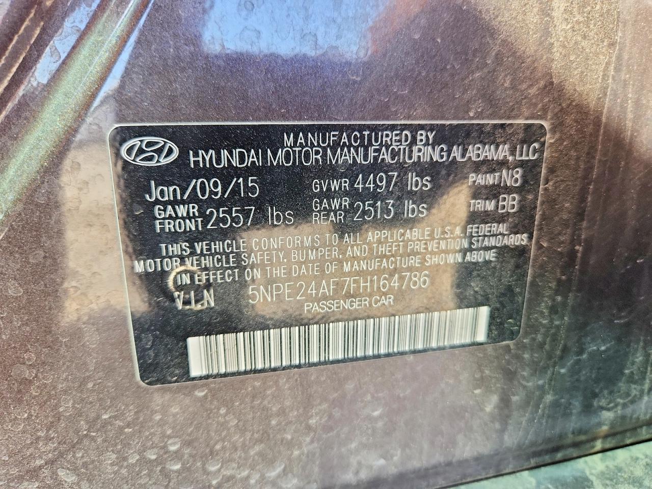 2015 Hyundai Sonata Se Brown vin: 5NPE24AF7FH164786