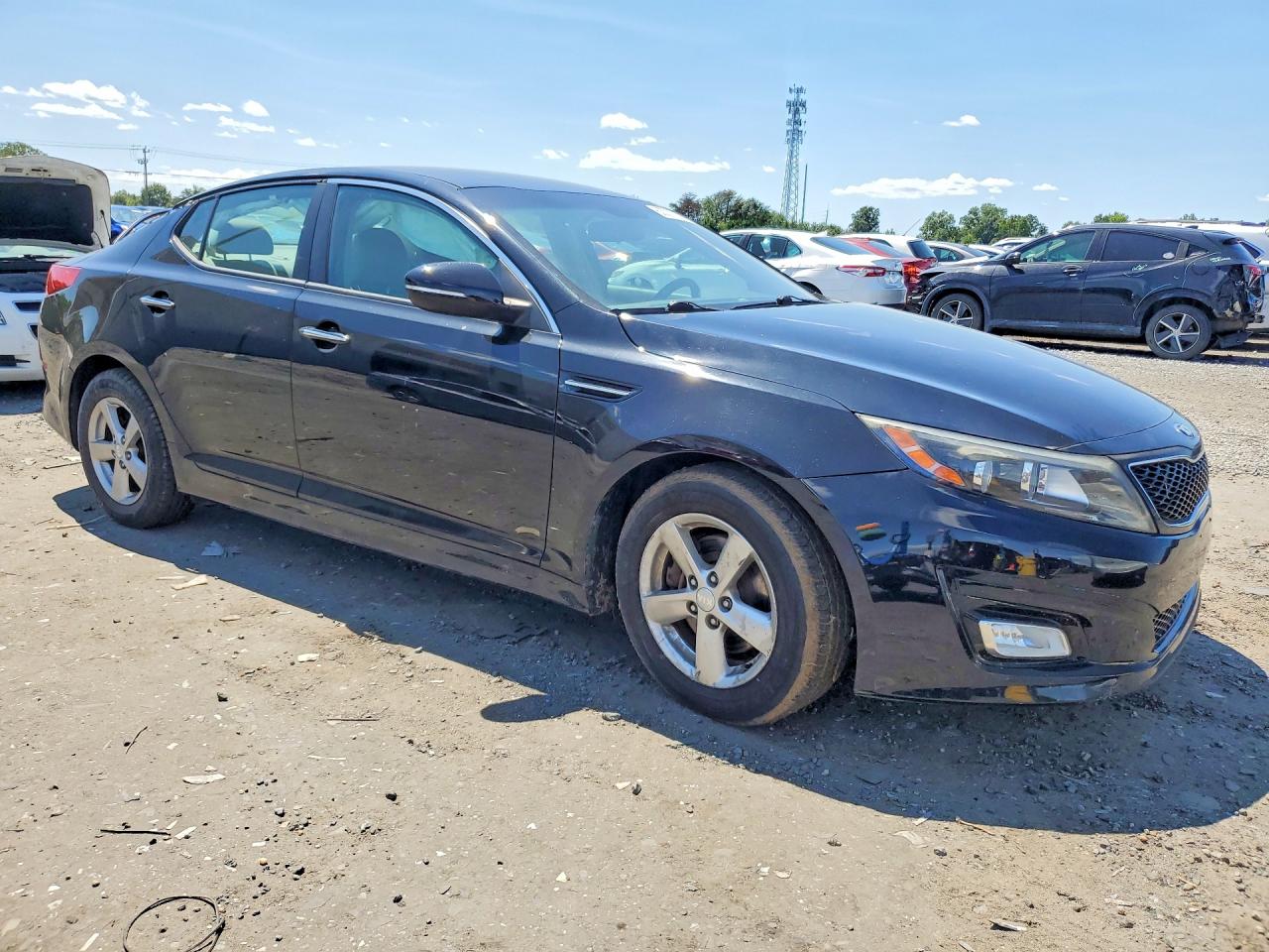 2015 Kia Optima Lx Black vin: 5XXGM4A70FG465441